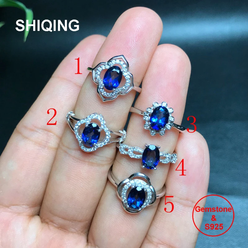 SHIQING 5*7mm nature blue topaz 925 sterling silver fine jewelry gemstone rings for women girls
SHIQING 5*7mm nature blue topaz 925 sterling silver fine jewelry gemstone rings for women girls