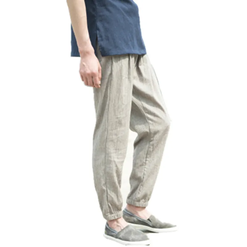 Men Drawstring Jogger Pants Casual Harem Trousers Male Elastic Waist Loose Breathable Pantalones Plus Size Cotton Linen Pants
Men Drawstring Jogger Pants Casual Harem Trousers Male Elastic Waist Loose Breathable Pantalones Plus Size Cotton Linen Pants