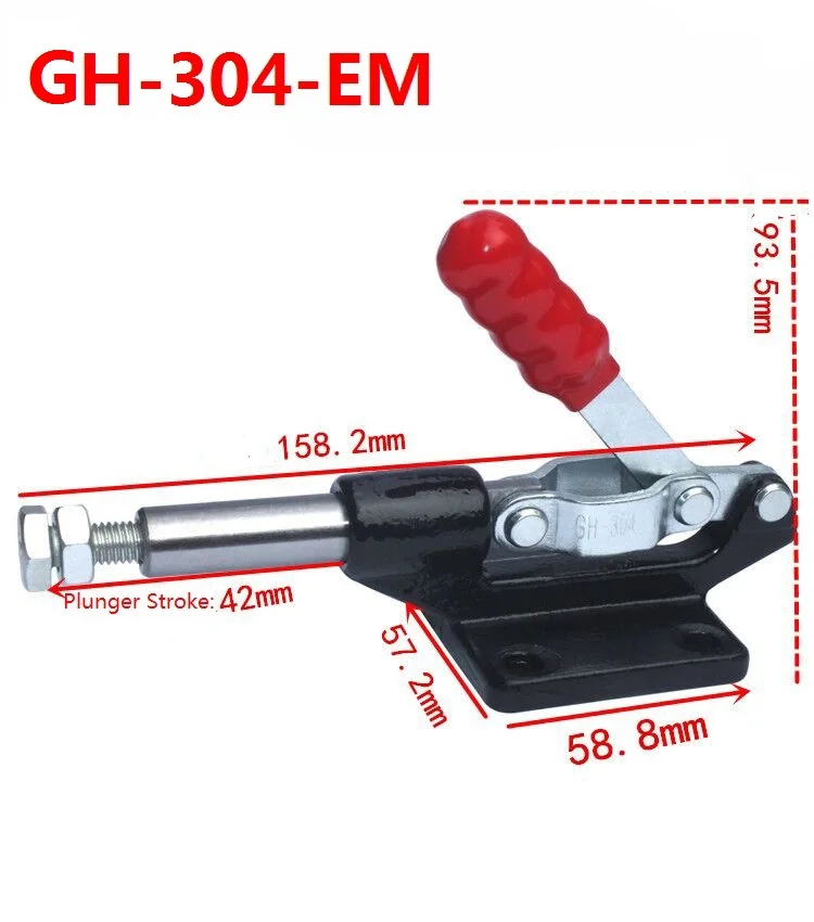 2 шт., нажимная тяга, тип GH-304-EM, удерживающая емкость 386кг, поршневой ход 42 мм, тумблер, быстросъемный ручной инструмент
2 шт., нажимная тяга, тип GH-304-EM, удерживающая емкость 386кг, поршневой ход 42 мм, тумблер, быстросъемный ручной инструмент