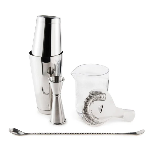 Cocktail Shaker Bar Set - With Double Measuring Jigger and Mixing Spoon Tin On Tin Cocktail Shaker Ice Strainer Mixing Glass
Cocktail Shaker Bar Set - With Double Measuring Jigger and Mixing Spoon Tin On Tin Cocktail Shaker Ice Strainer Mixing Glass