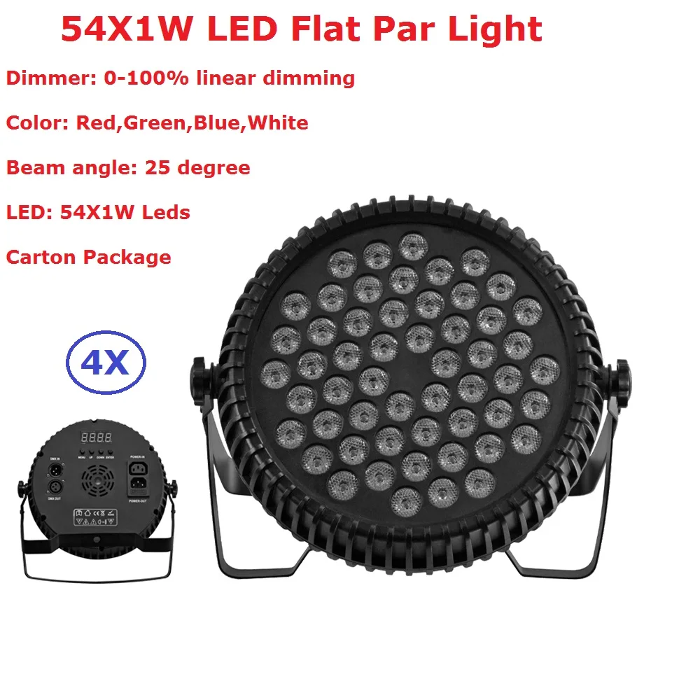 4 Unit Led Par Light 54X1W 4IN1 RGBW Flat Plastic LED Par Can Disco Lamp Stage Lights Professional Stage Dj Lighting Equipments
4 Unit Led Par Light 54X1W 4IN1 RGBW Flat Plastic LED Par Can Disco Lamp Stage Lights Professional Stage Dj Lighting Equipments