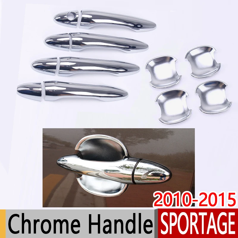 Для KIA Sportage 2010 2015 SL хромированные покрытия для дверных ручек набор отделки из 4 шт