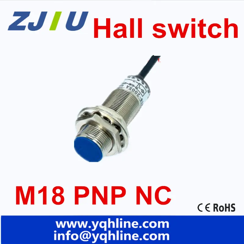 

M18 Hall Sensor Proximity Switch PNP NC 3-wires normally Close with magnet 5pcs/lot free shipping