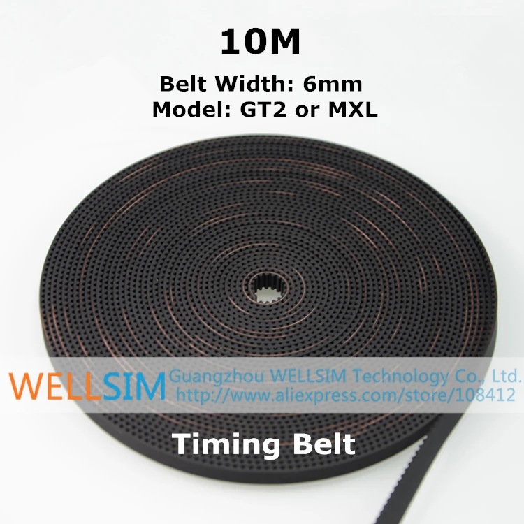 10M High Quality GT2 MXL Timing Belt with Steel Wire Width 6mm Synchronous Belt Opening Teeth Belt For 3D Printer Accessories
10M High Quality GT2 MXL Timing Belt with Steel Wire Width 6mm Synchronous Belt Opening Teeth Belt For 3D Printer Accessories