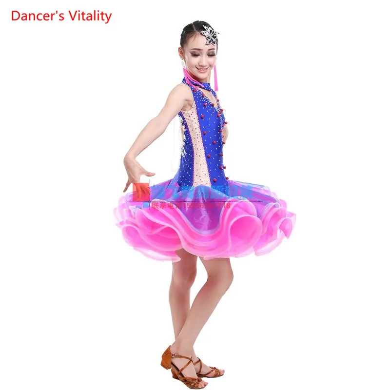 Girls Latin Dance Dress Red Pearl Diamond performance clothes for women/female/girls ballroom dance competition costumes
Girls Latin Dance Dress Red Pearl Diamond performance clothes for women/female/girls ballroom dance competition costumes