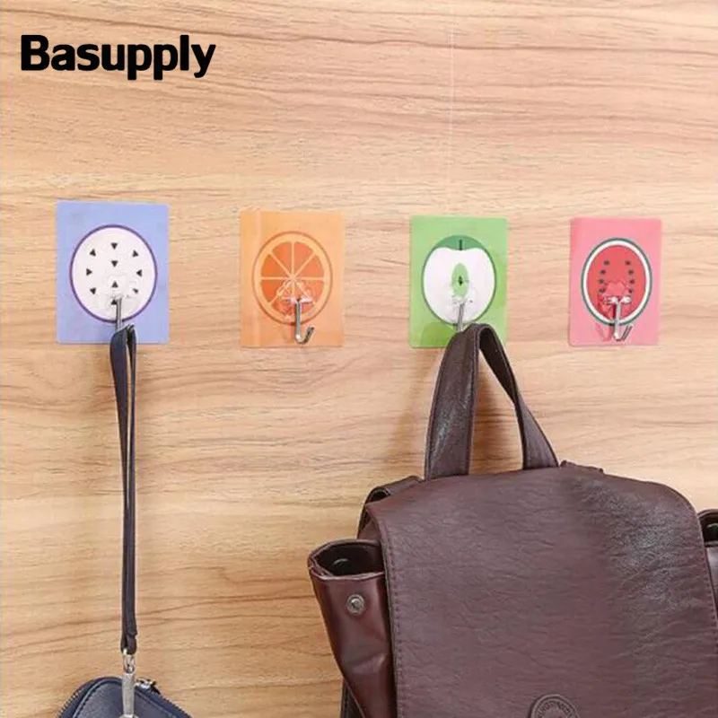 Basupply 4pcs/lot Nail-free Hook Hanger Adhesive Hook Wall Hanging Door Clothes Towel Seamless Holder Racks Bathroom Accessories
Basupply 4pcs/lot Nail-free Hook Hanger Adhesive Hook Wall Hanging Door Clothes Towel Seamless Holder Racks Bathroom Accessories