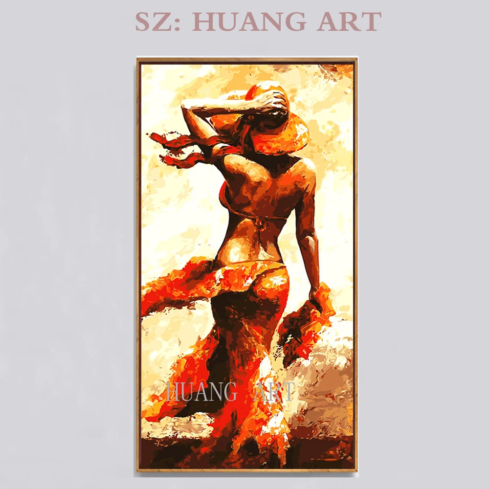 Hand-painted figure dressed in a red dress formal clothes girl oil painting modern household adornment wall art hall
Hand-painted figure dressed in a red dress formal clothes girl oil painting modern household adornment wall art hall