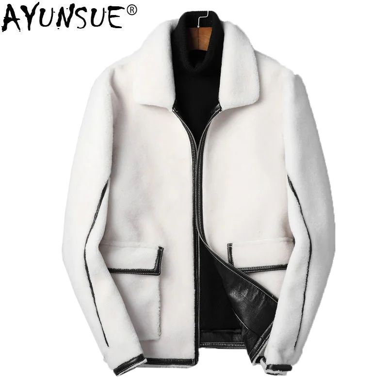 AYUNSUE Short Real Fur Coat Men Sheep Shearing 100% Wool Jacket Autumn Winter Warm Mens Fur Coats Veste Hiver F-JSJ-1820 KJ1426
AYUNSUE Short Real Fur Coat Men Sheep Shearing 100% Wool Jacket Autumn Winter Warm Mens Fur Coats Veste Hiver F-JSJ-1820 KJ1426