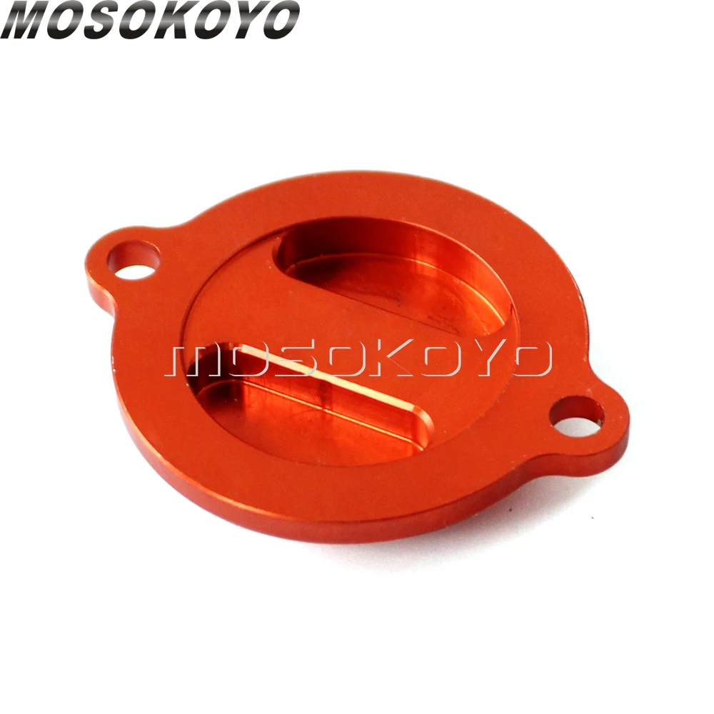 Оранжевая алюминиевая крышка масляного фильтра двигателя мотоцикла CNC для KTM 125 200