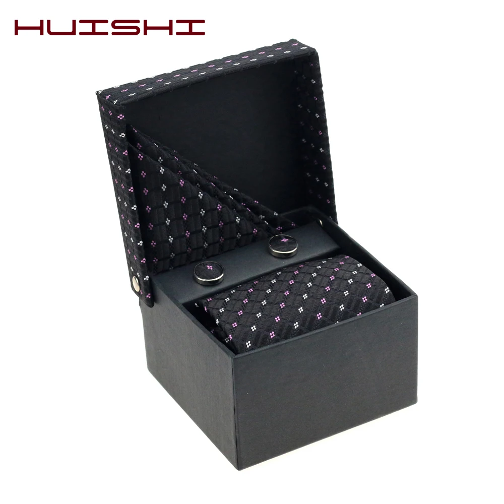 HUISHI New Small Flower Design Black 9cm Necktie Pocket Square Cufflink With Box For Men Business Wedding Fashion Accessories
HUISHI New Small Flower Design Black 9cm Necktie Pocket Square Cufflink With Box For Men Business Wedding Fashion Accessories