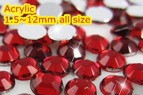 Siam Color 1.5~12mm All size Choice Flat Back Round Acrylic rhinestone,Acrylic Resin 3D Nail Art / Garment Rhinestone
Siam Color 1.5~12mm All size Choice Flat Back Round Acrylic rhinestone,Acrylic Resin 3D Nail Art / Garment Rhinestone