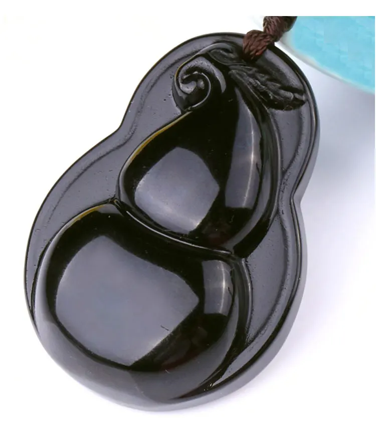 Obsidian Ruyi Pendant Necklace gourd gourd peace transfer evil pendant jewelry for men and women section
Obsidian Ruyi Pendant Necklace gourd gourd peace transfer evil pendant jewelry for men and women section