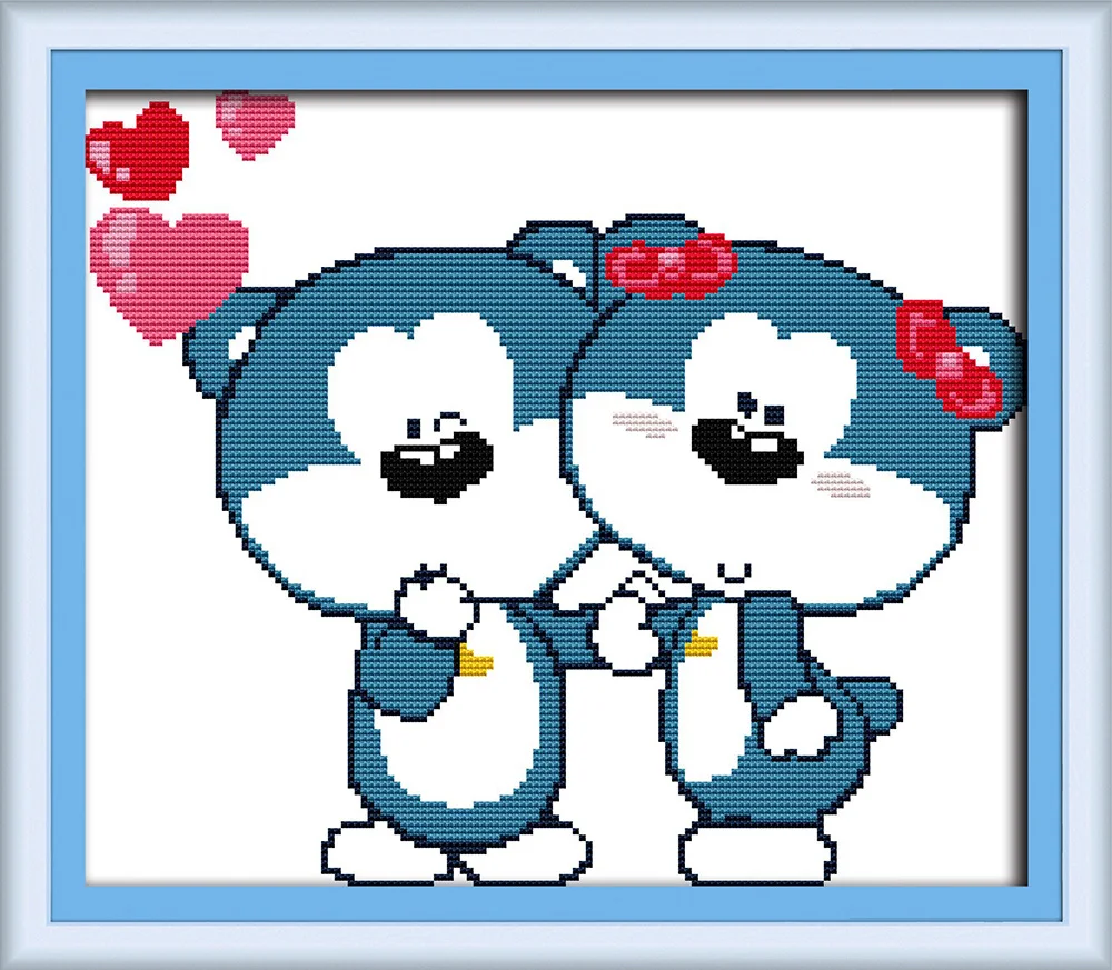 Little bear lovers cross stitch kit aida 14ct 11ct count printed canvas stitches embroidery DIY handmade needlework
Little bear lovers cross stitch kit aida 14ct 11ct count printed canvas stitches embroidery DIY handmade needlework