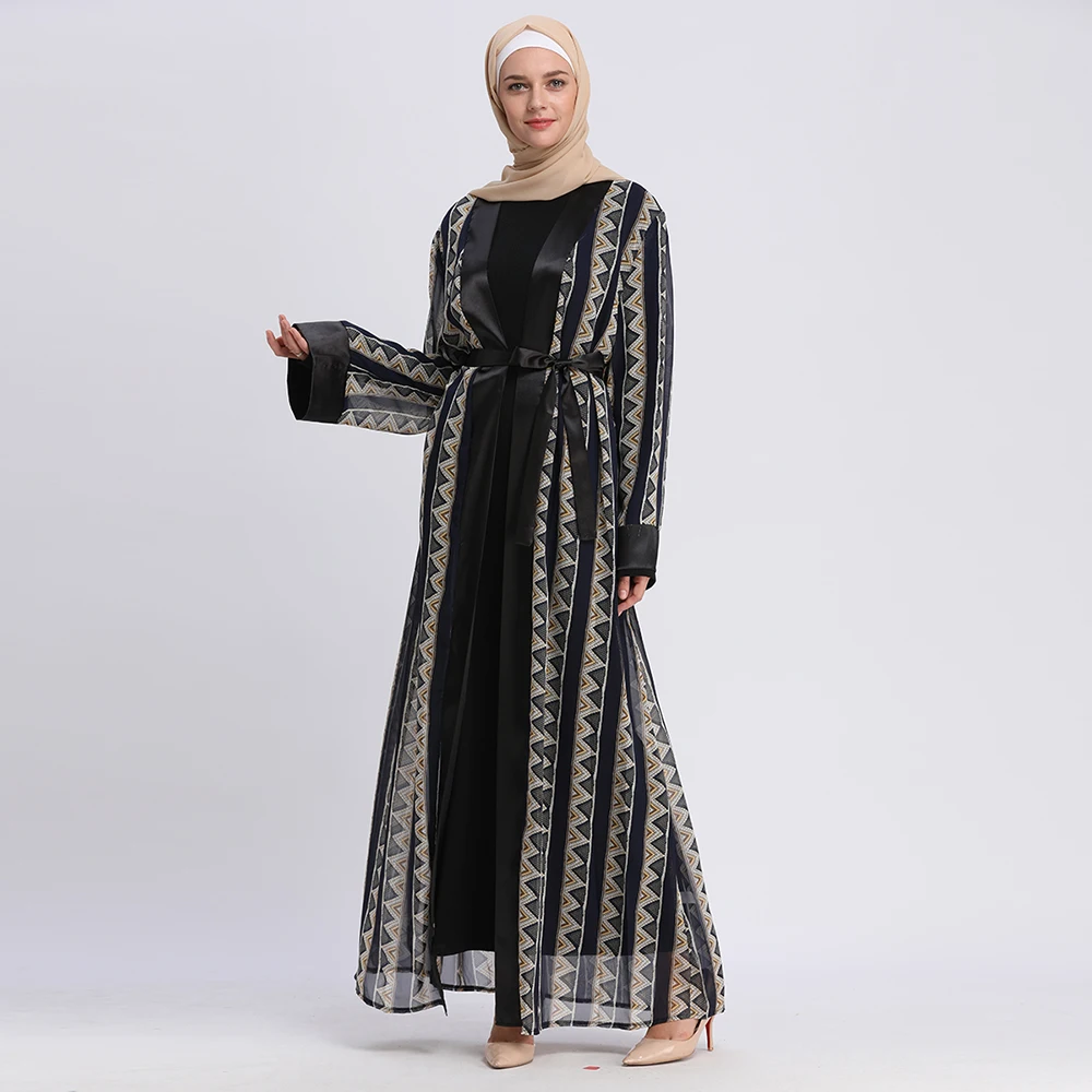 Женское длинное платье-кимоно Abaya, Свободный кардиган, длинная туника, одежда для мусульманских молитв на Рамадан, принт в мусульманском сти...
Женское длинное платье-кимоно Abaya, Свободный кардиган, длинная туника, одежда для мусульманских молитв на Рамадан, принт в мусульманском сти...