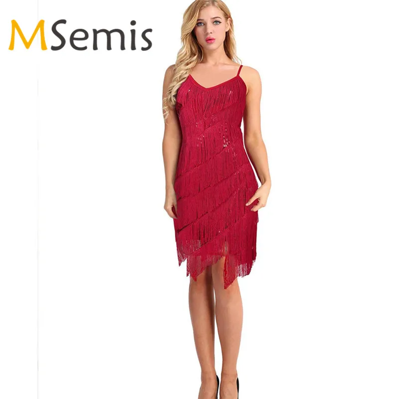 Women Latin Dance Dress Adult Straps Sparkling Sequins Fringed Dress Tassel Party Gowns Rhythm Ballroom Samba Rumba Tango Dress
Women Latin Dance Dress Adult Straps Sparkling Sequins Fringed Dress Tassel Party Gowns Rhythm Ballroom Samba Rumba Tango Dress