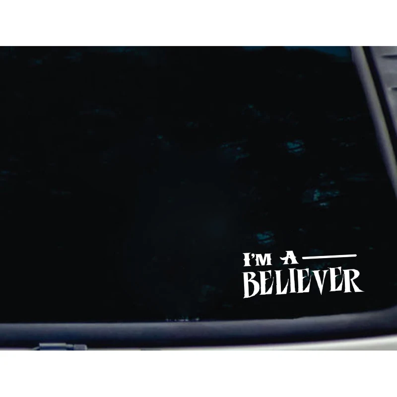YJZT 16.5CM*6.3CM Funny I'm A Believer Vinyl Motorcycle Car-styling Car Sticker Decal Black Silver C11-1532
YJZT 16.5CM*6.3CM Funny I'm A Believer Vinyl Motorcycle Car-styling Car Sticker Decal Black Silver C11-1532