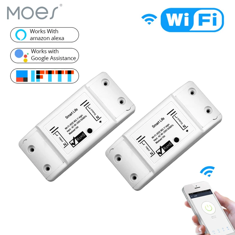 2 шт. DIY WiFi умный выключатель света Универсальный таймер выключателя беспроводной пульт дистанционного