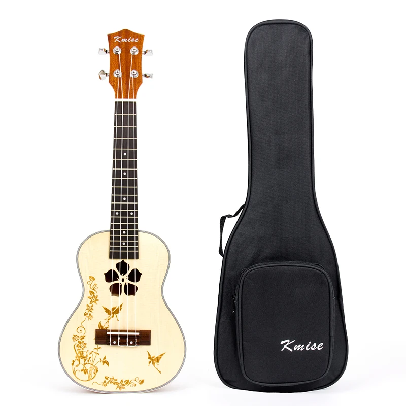 Kmise Ukulele Concert Solid Spruce Ukelele Uke 4 String Hawaii Guitar Mahogany 18 Fret with Gig Bag
Kmise Ukulele Concert Solid Spruce Ukelele Uke 4 String Hawaii Guitar Mahogany 18 Fret with Gig Bag