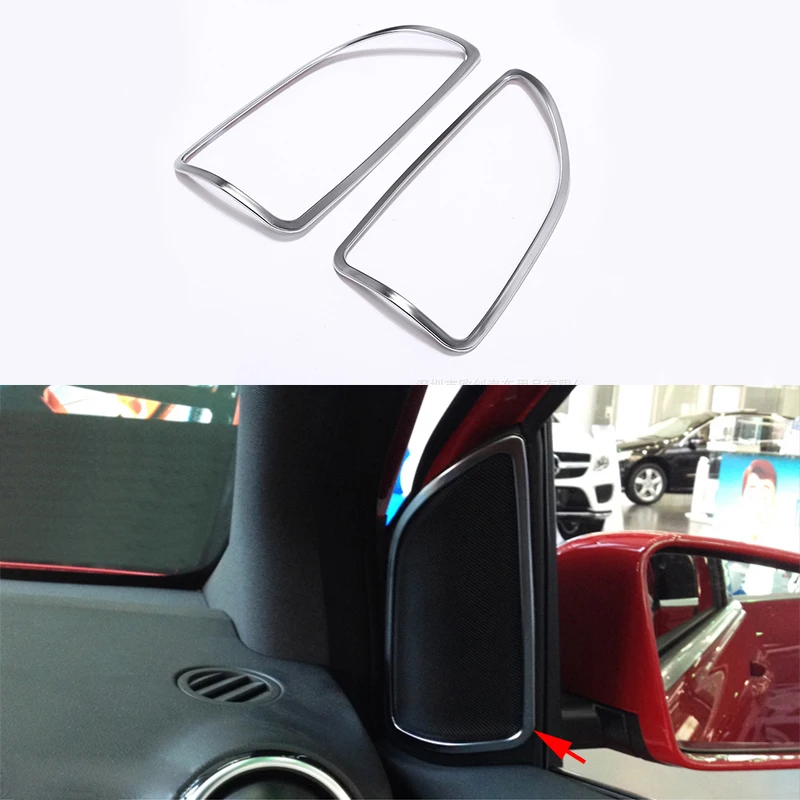 2X хромированная пластина ABS передняя дверь динамик Dec крышка отделка для Mercedes Benz B