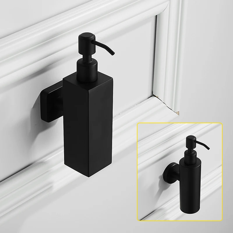 Black Stainless Steel Liquid Soap Dispenser Wall Mounted Bathroom Accessories Set Hand Soap Dispenser Modern Shampoo Dispenser
Black Stainless Steel Liquid Soap Dispenser Wall Mounted Bathroom Accessories Set Hand Soap Dispenser Modern Shampoo Dispenser