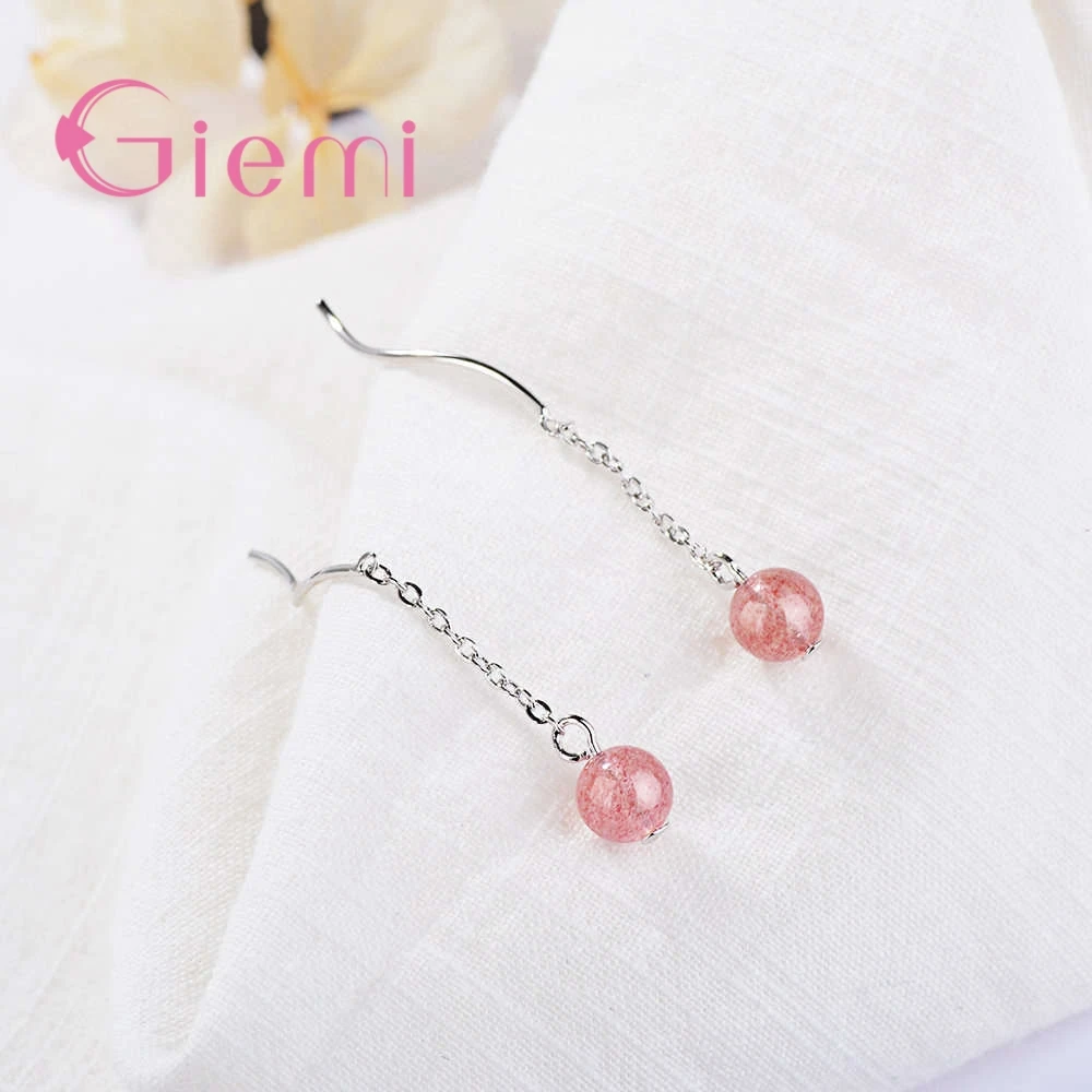 Elegant Sweety Pink Round Stone Real 925 Sterling Silver Drop Earrings For Women Girls Party Wedding Popular Decorations
Elegant Sweety Pink Round Stone Real 925 Sterling Silver Drop Earrings For Women Girls Party Wedding Popular Decorations