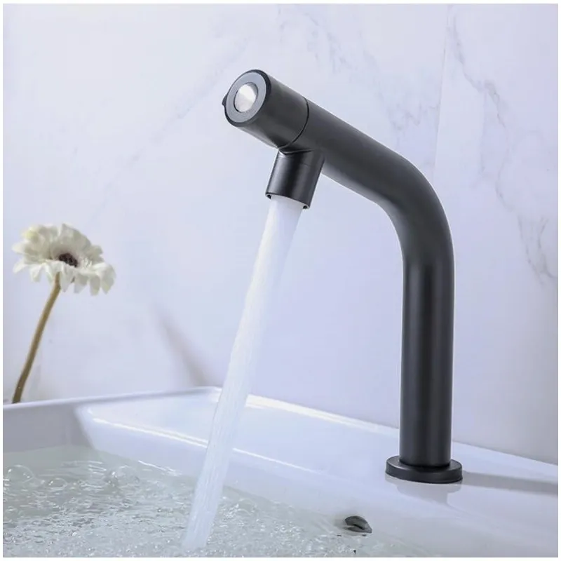 Basin Faucet 304 Stainless Steel Bathroom Single Cold Sink Basin Mixer Tap Bathroom Torneira do banheiro Matte Black Nickel
Basin Faucet 304 Stainless Steel Bathroom Single Cold Sink Basin Mixer Tap Bathroom Torneira do banheiro Matte Black Nickel