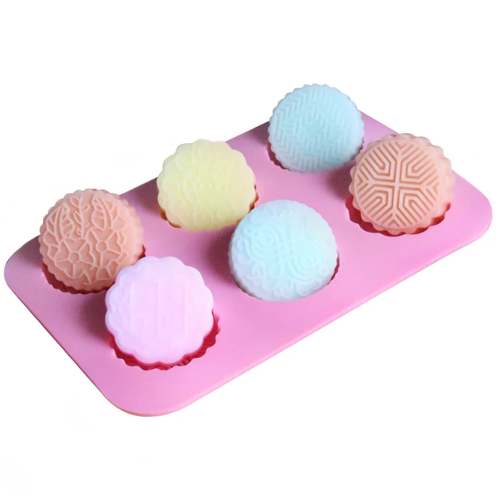 Silicone soap mold round moon cake molds biscuit chocolate hand-made soap making mould
Silicone soap mold round moon cake molds biscuit chocolate hand-made soap making mould