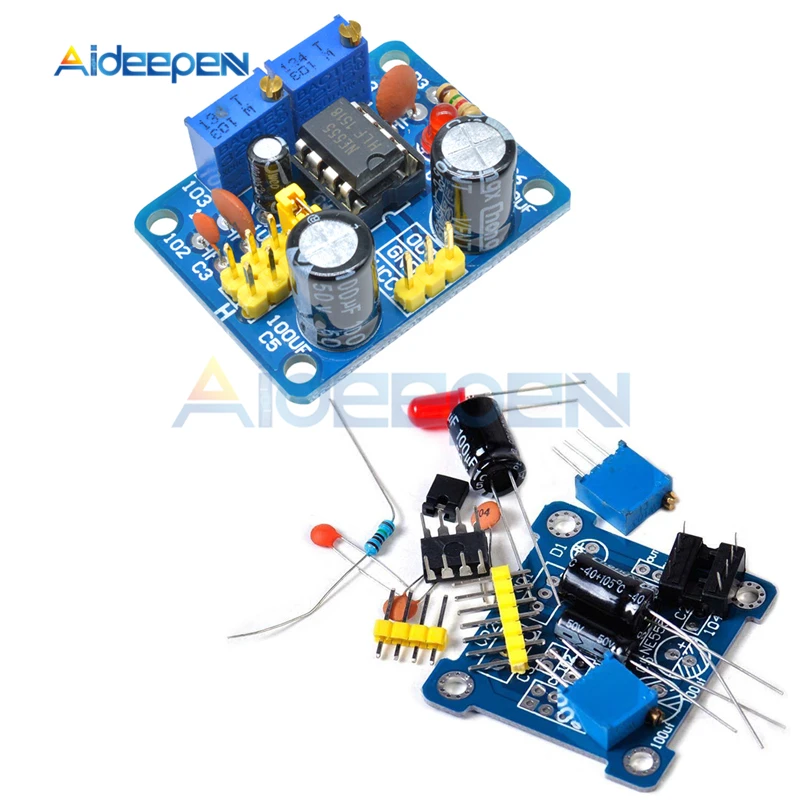 DC 5V-15V NE555 Pulse Generator Pulse Duty Cycle Frequency Adjustable Module DIY Kit Oscillator Square Wave Signal Generator 12V
DC 5V-15V NE555 Pulse Generator Pulse Duty Cycle Frequency Adjustable Module DIY Kit Oscillator Square Wave Signal Generator 12V