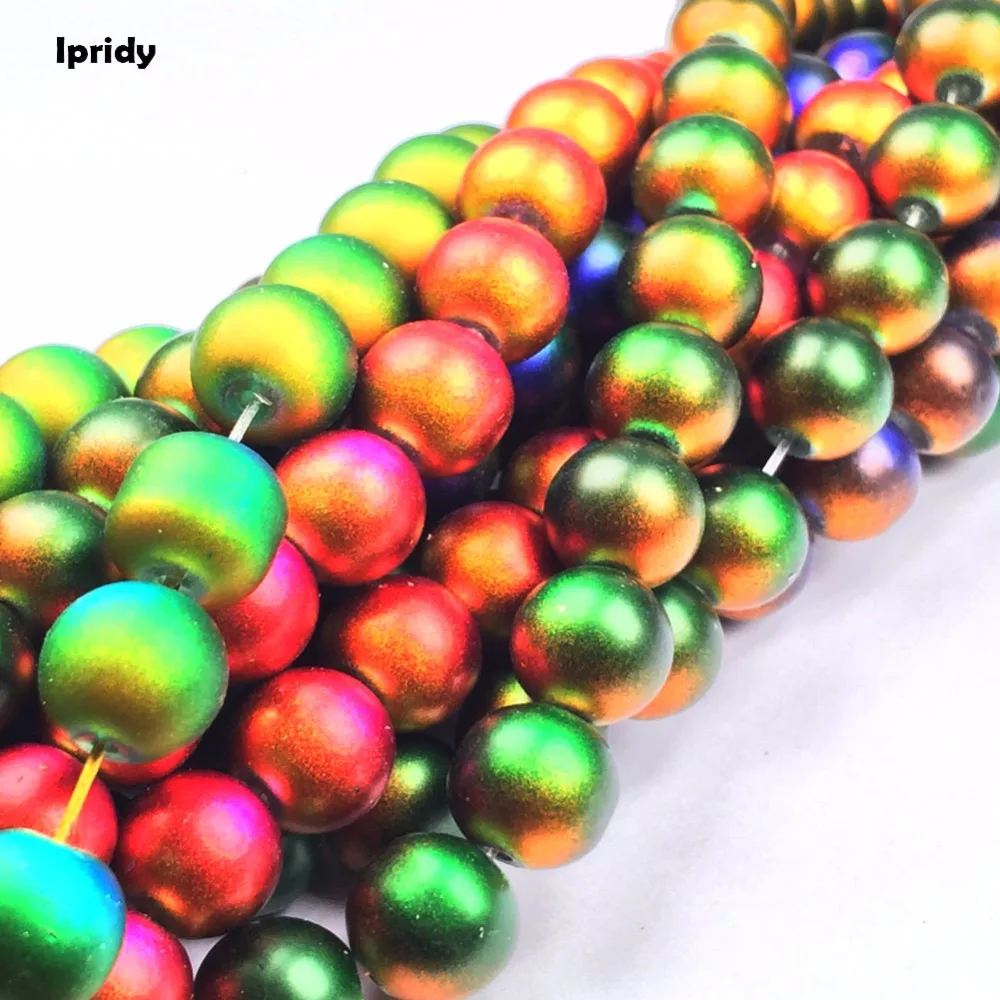 Ipridy Matte double-color effect Mixed Spray Painted Round Glass Bead Strands, 6mm 8mm 10mm 12mm Hole: 1.5mm 5 strands/lot
Ipridy Matte double-color effect Mixed Spray Painted Round Glass Bead Strands, 6mm 8mm 10mm 12mm Hole: 1.5mm 5 strands/lot