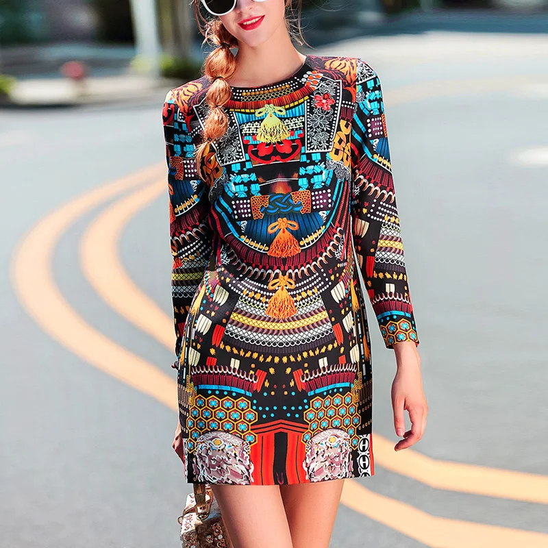 Europe and the United States the new ladies' bag hip sexy dress 2016 fall restoring ancient ways round neck long sleeve printing
Europe and the United States the new ladies' bag hip sexy dress 2016 fall restoring ancient ways round neck long sleeve printing