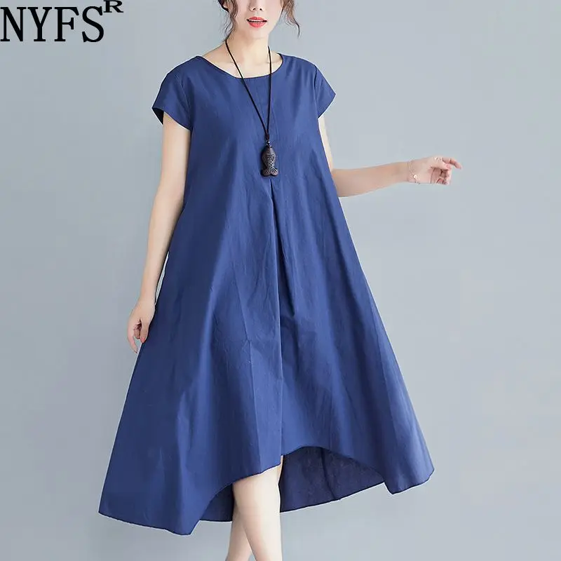 NYFS New Summer Dress 2021 Stylish comfortable Solid Woman dress Vestidos Robe Loose long Dress
NYFS New Summer Dress 2021 Stylish comfortable Solid Woman dress Vestidos Robe Loose long Dress
