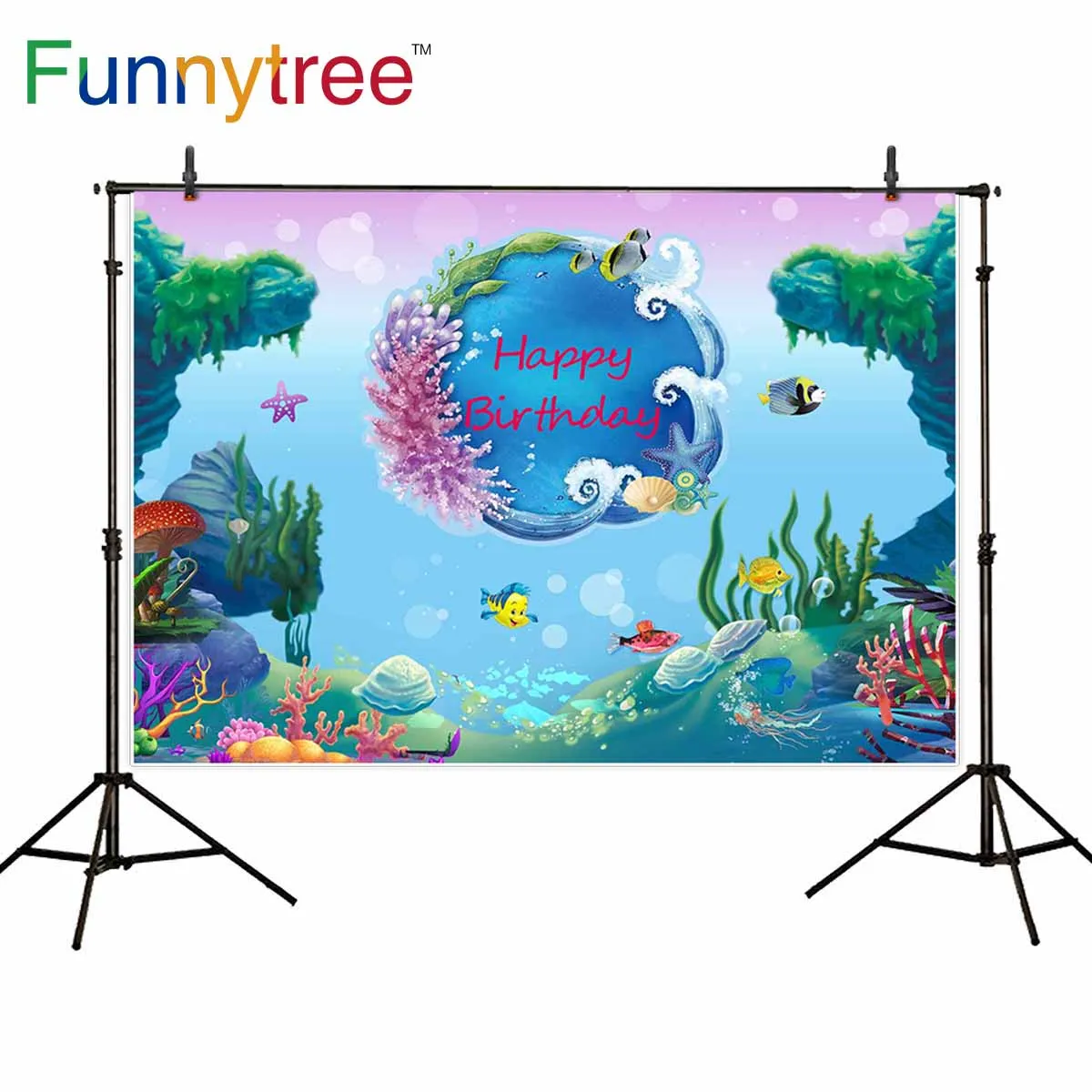 Funnytree photography background summer cartoon sea Underwater World child birthday photocall backdrops for photo photophone
Funnytree photography background summer cartoon sea Underwater World child birthday photocall backdrops for photo photophone