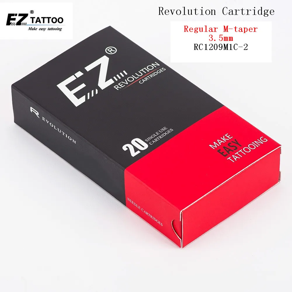 

RC1209M1C-2 EZ Revolution Tattoo Needles Cartridge Curved /Round Magnum(CM/RM) #12(0.35mm) for machines and grips 20 pcs /box