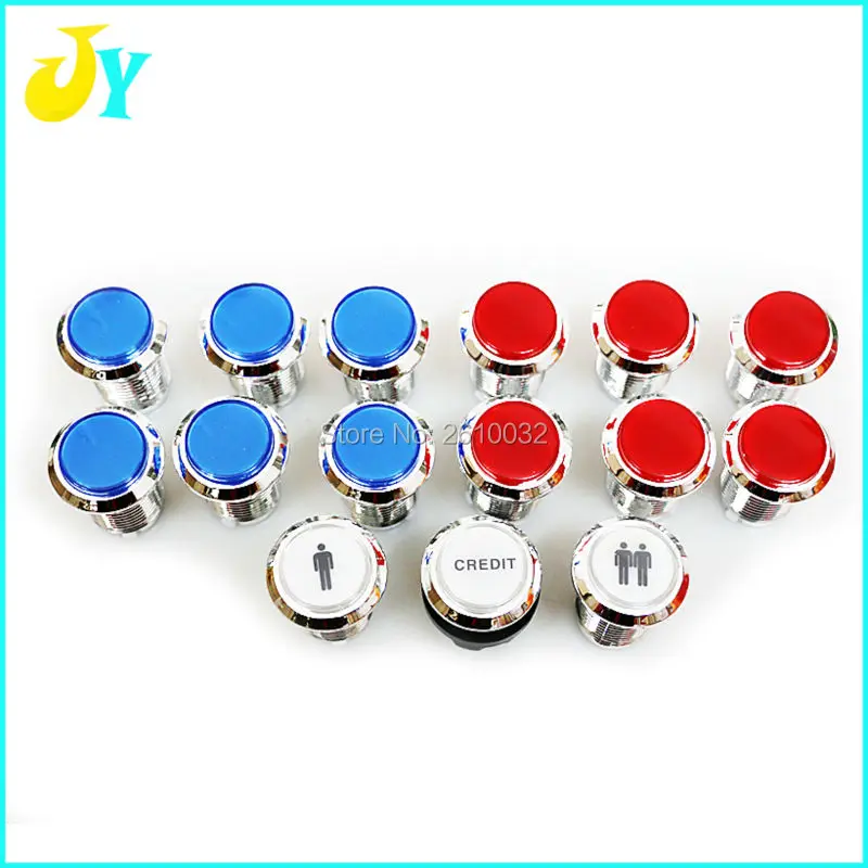 15pcs 12V LED chrome illuminate push button 33mm button switch Credict / 1 P/ 2 P start button for DIY JAMMA ARCADE GAME KIT
15pcs 12V LED chrome illuminate push button 33mm button switch Credict / 1 P/ 2 P start button for DIY JAMMA ARCADE GAME KIT