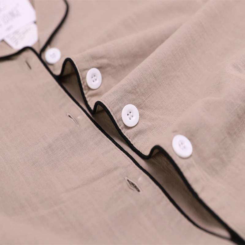 Cotton and linen spring and summer pajamas set women's cotton simple fashion cotton long-sleeved nine-point long home service
Cotton and linen spring and summer pajamas set women's cotton simple fashion cotton long-sleeved nine-point long home service