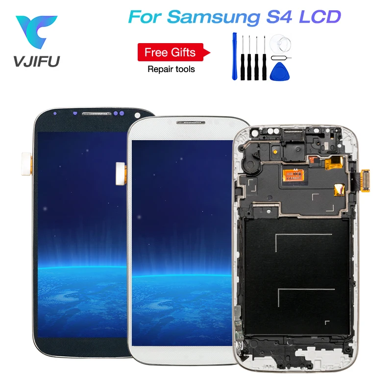 1 шт./лот S4 i545 ЖК экран для SAMSUNG Galaxy I9500 i9505 дисплей сенсорный с заменой рамки|Экраны