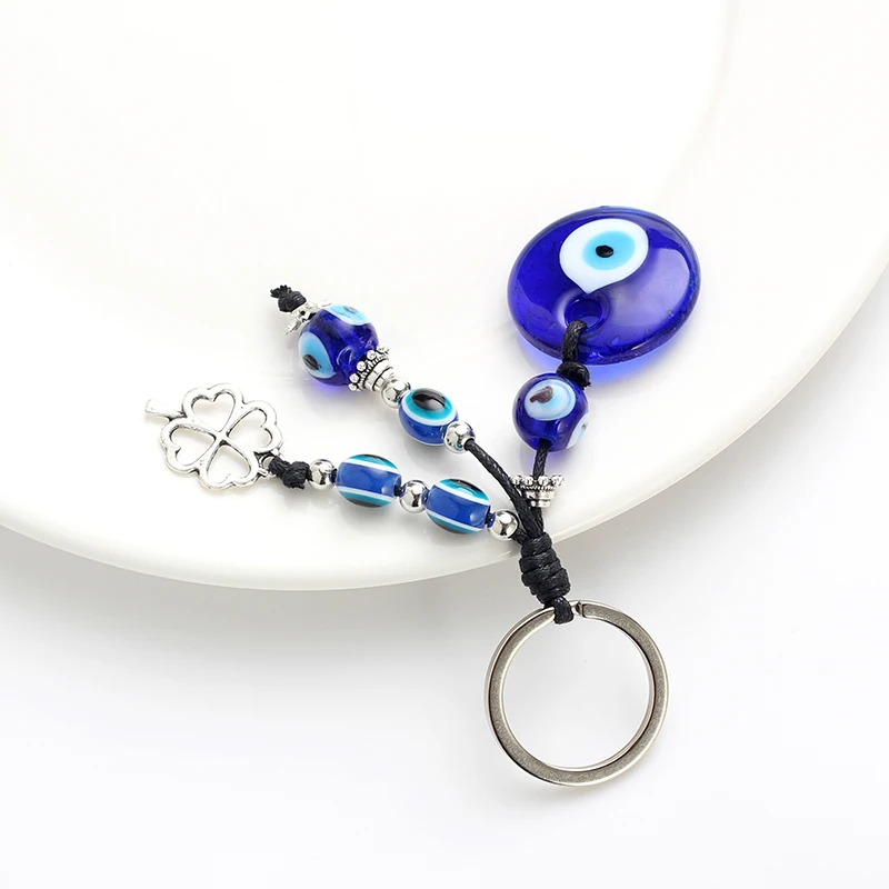 Evil Eye Fashion Alloy Clover Shape Charm Car Keychain Jewelry Pendant With BULE EVIL EYE BEAD EY4733
Evil Eye Fashion Alloy Clover Shape Charm Car Keychain Jewelry Pendant With BULE EVIL EYE BEAD EY4733