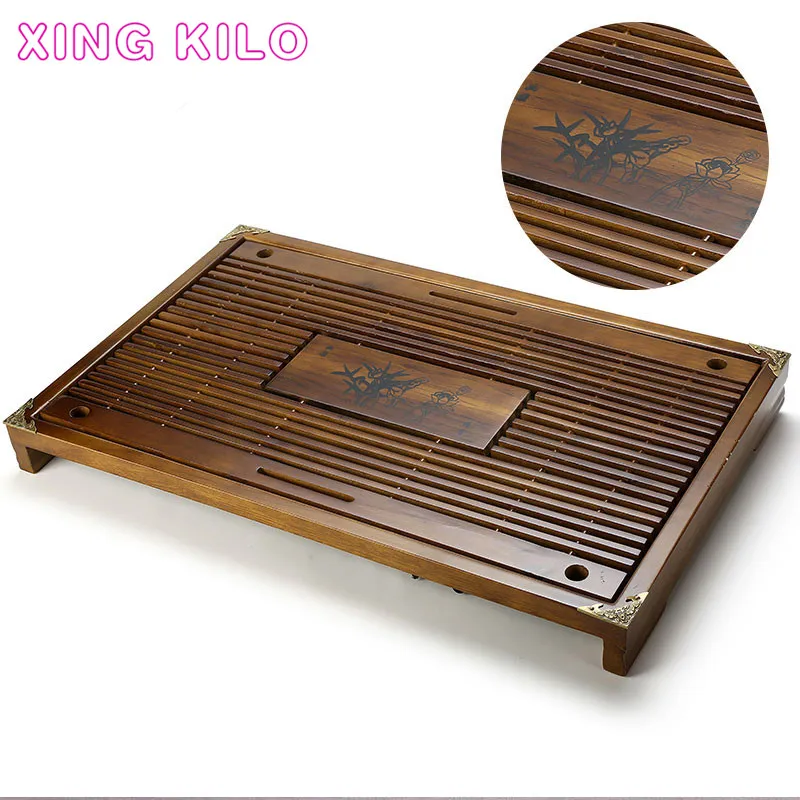 XING KILO Solid wood tea tray home simple tea set accessories drawer storage drainage tea table saucer
XING KILO Solid wood tea tray home simple tea set accessories drawer storage drainage tea table saucer
