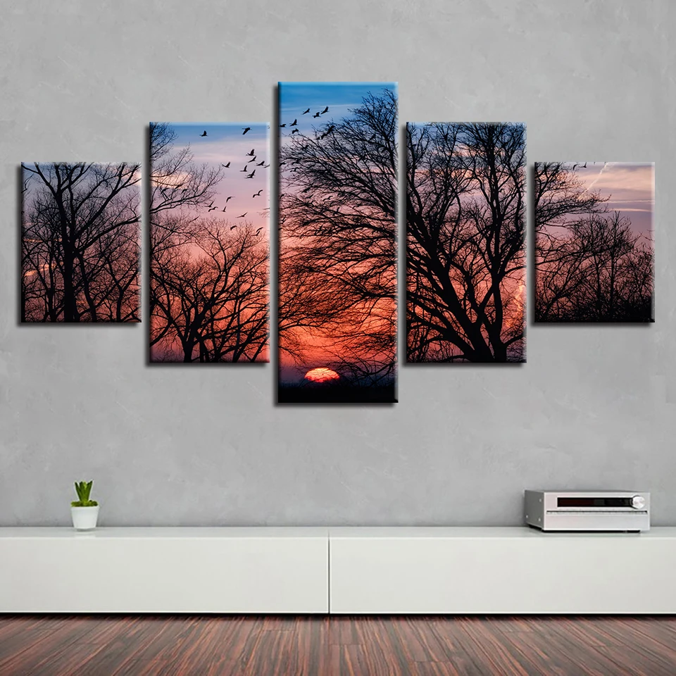 Poster Modular Canvas Picture 5 Pieces Tree And Bird Natural Scenery Paintings HD Printing Decoration Living Room Wall Art Frame
Poster Modular Canvas Picture 5 Pieces Tree And Bird Natural Scenery Paintings HD Printing Decoration Living Room Wall Art Frame