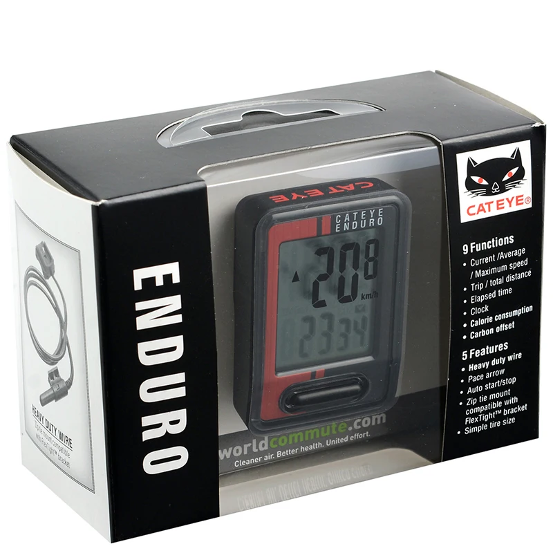 CATEYE Enduro Cycling MTB Mountain Bike Digital Computer Speedometer With Heavy Duty Wire Red ED400
CATEYE Enduro Cycling MTB Mountain Bike Digital Computer Speedometer With Heavy Duty Wire Red ED400