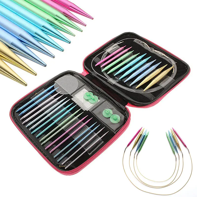 13 Sizes/Set Needle Arts DIY Interchangeable Aluminum Circular Knitting Needle Sets 2.75mm-10mm LXY9 DE17
13 Sizes/Set Needle Arts DIY Interchangeable Aluminum Circular Knitting Needle Sets 2.75mm-10mm LXY9 DE17