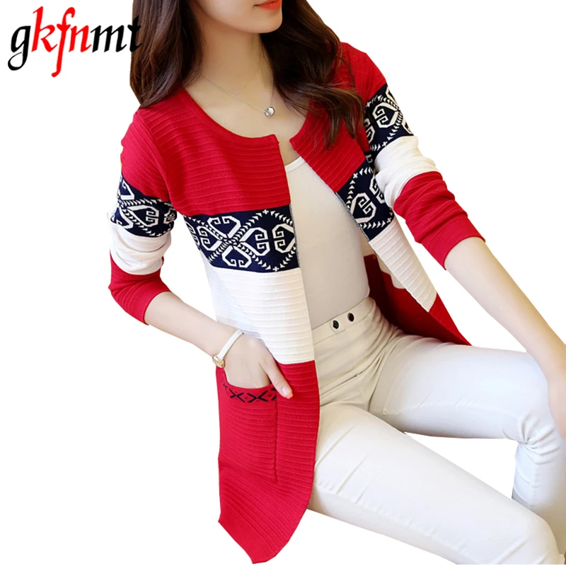 Women Cardigans Vintage Print Women Spring Autumn Medium-long Cardigan 2018 New Female Fashion Pocket Knitted Outerwear Sweater
Women Cardigans Vintage Print Women Spring Autumn Medium-long Cardigan 2018 New Female Fashion Pocket Knitted Outerwear Sweater