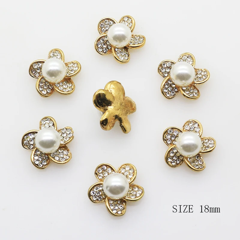 Hot Sale 10 pieces / batch 18mm Metal Pearl Rhinestone Alloy Buttons wedding Decoration Diy Diamond Crystal Flower Accessories
Hot Sale 10 pieces / batch 18mm Metal Pearl Rhinestone Alloy Buttons wedding Decoration Diy Diamond Crystal Flower Accessories