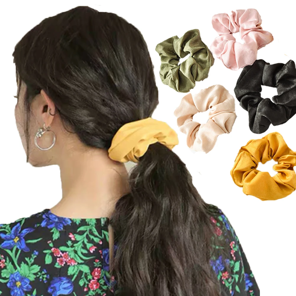 

Ruoshui Velvet Scrunchies Woman Hair Ties Rings Solid Elastic Headband Girls Ponytail Holders Women Hair Rope Gum Rubber Bands