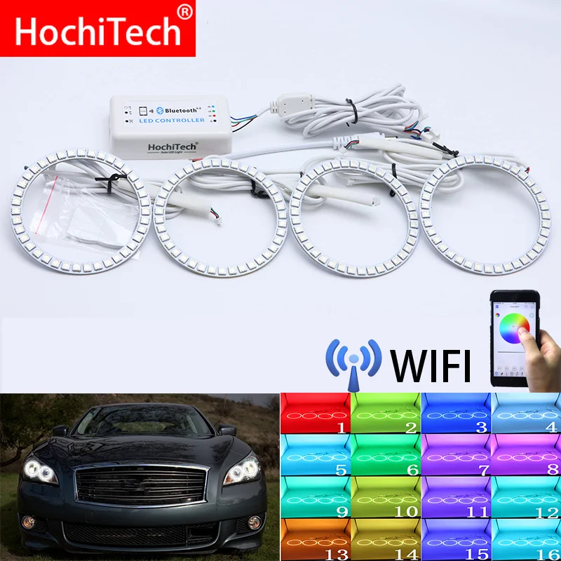 Wi Fi Беспроводной с несколькими цветами RGB Цвет светодиодный ангельские глаза