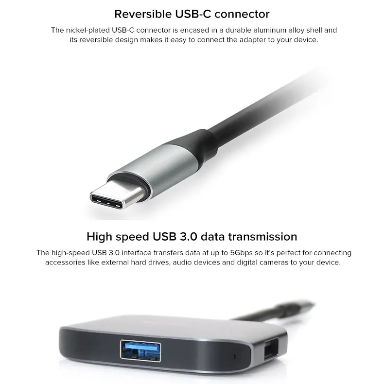 JCPAL Multiport USB-C HUB for Macbook Pro with USB 3.0 Splitter Switch Aluminum Enclosure Type-C HUB Adapter for Surface
JCPAL Multiport USB-C HUB for Macbook Pro with USB 3.0 Splitter Switch Aluminum Enclosure Type-C HUB Adapter for Surface