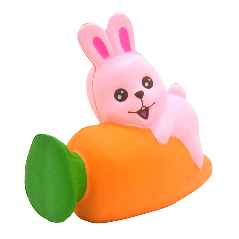 

14CM Jumbo Cartoon Carrot Rabbit Squishy Slow Rising Soft Bunny Dolls Scented Bread Cake Kid Toys Doll Hotsale