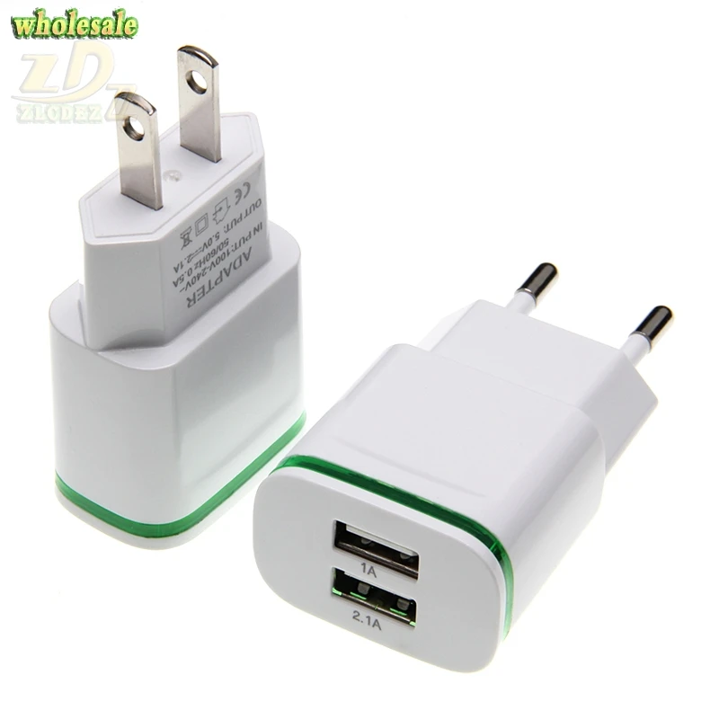 EU/USA Plug 2 Ports 2usb LED Light USB Charger 5V 2.1A Wall Adapter Mobile Phone Charging For iPhone Samsung Xiaomi 25pcs/lot
EU/USA Plug 2 Ports 2usb LED Light USB Charger 5V 2.1A Wall Adapter Mobile Phone Charging For iPhone Samsung Xiaomi 25pcs/lot