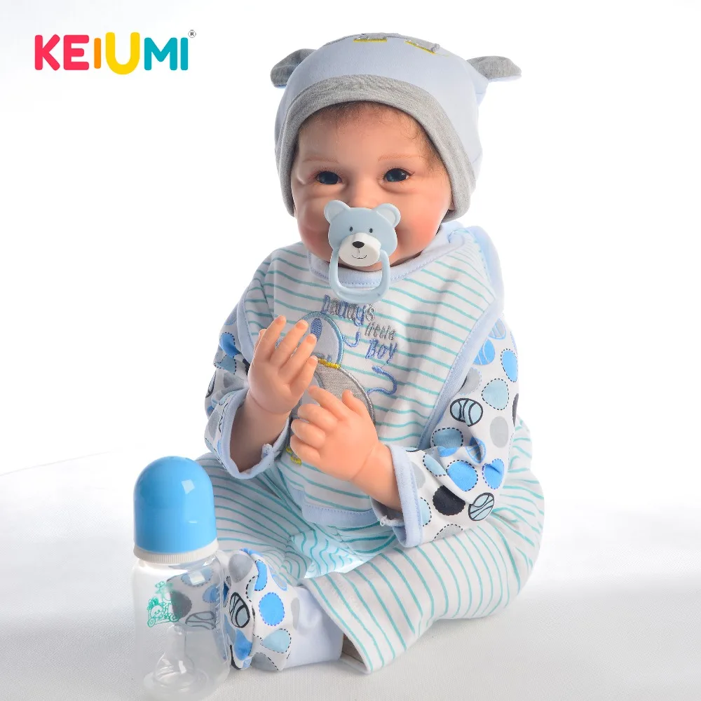 KEIUMI 22'' 55 cm Fashion Reborn Baby Doll Cloth Body Simulation Doll Baby Toy With Real Like Smile Face Kids Birthday Xmas Gift
KEIUMI 22'' 55 cm Fashion Reborn Baby Doll Cloth Body Simulation Doll Baby Toy With Real Like Smile Face Kids Birthday Xmas Gift