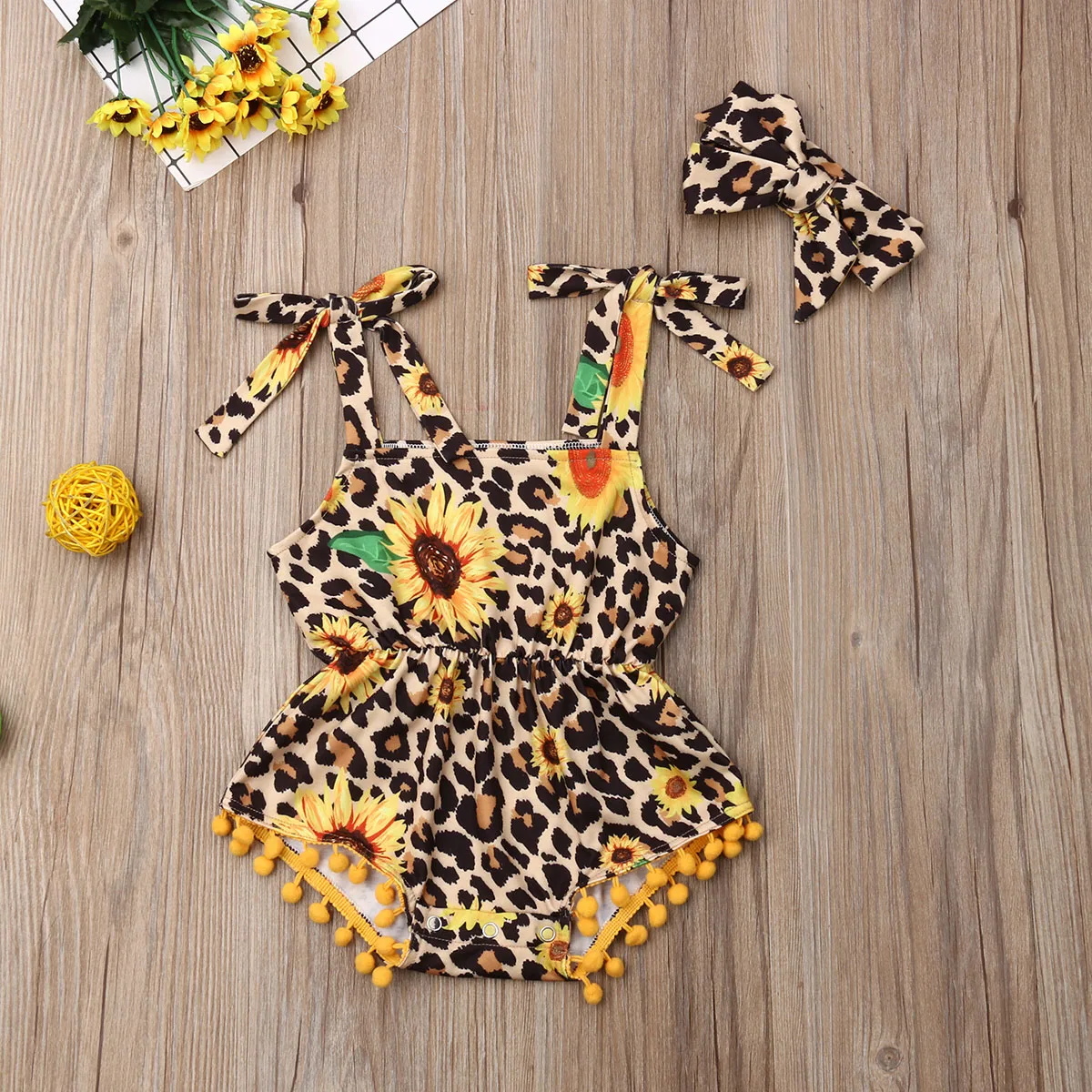 Pudcoco Newborn Baby Girl Clothes Sleeveless Leopard Sunflower Print Strap Tassel Romper Jumpsuit Headband 2Pcs Outfits Clothes
Pudcoco Newborn Baby Girl Clothes Sleeveless Leopard Sunflower Print Strap Tassel Romper Jumpsuit Headband 2Pcs Outfits Clothes